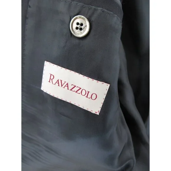 Ravazzolo Sport Coat 42 Blazer Virgin Wool Jacket Navy Preppy Italy